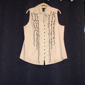 Lane Bryant sleeveless blk/WhT top 14/16